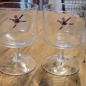 Two Gilbey's Vodka Glasses